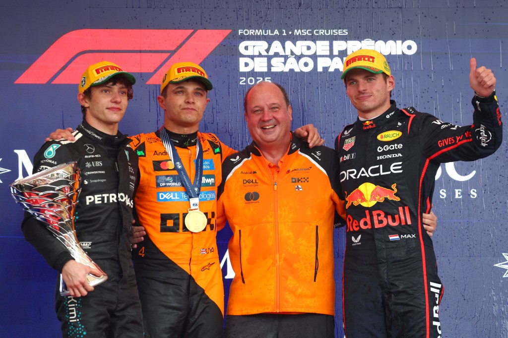 Norris, Antonelli et Verstappen : podium flamboyant à l&rsquo;arrivée du Grand Prix de São&nbsp;Paulo